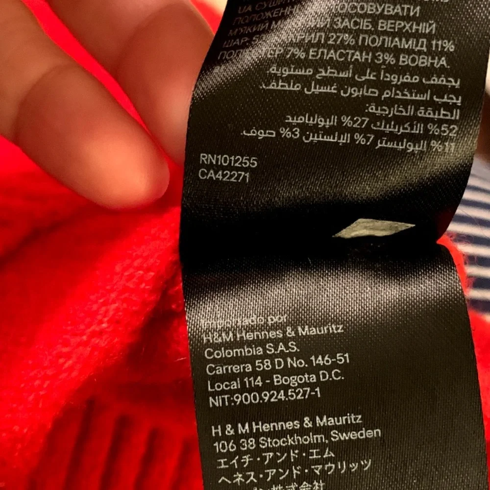 Womens H &M fine knit bright orange v neck Sweater XL - Picture 3 of 9